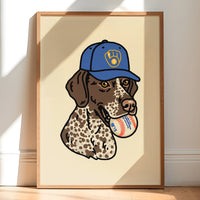 Playoff Pup Milwaukee German Shorthaired Pointer Giclée Print
