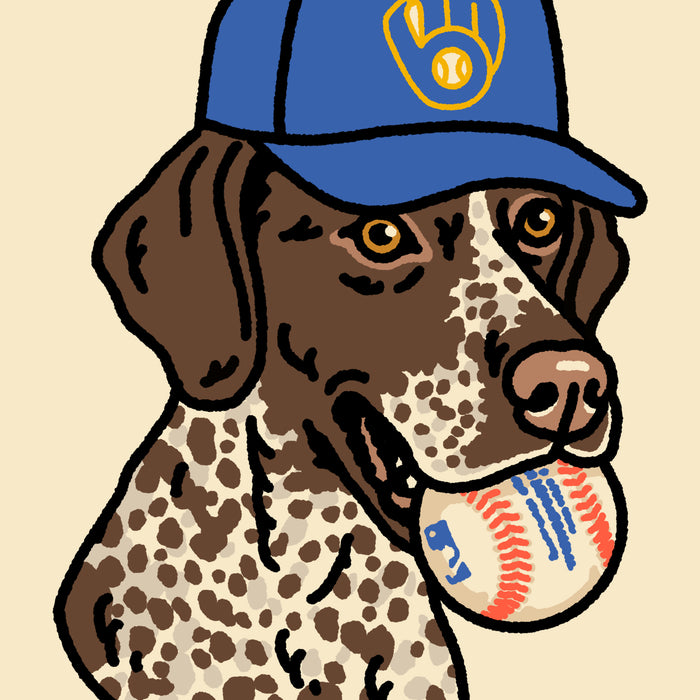Playoff Pup Milwaukee German Shorthaired Pointer Giclée Print