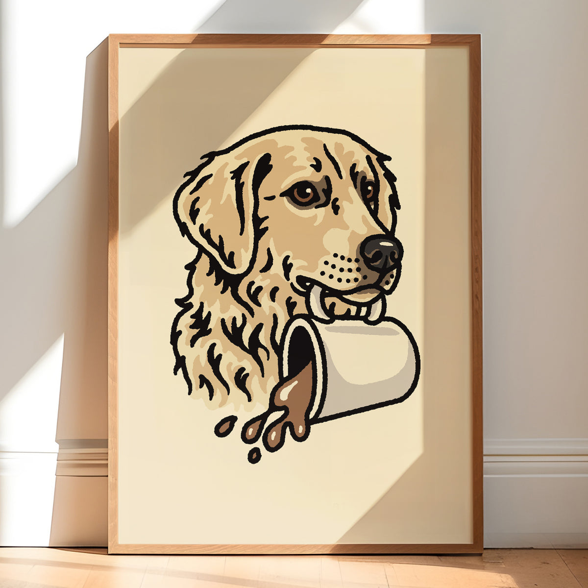 Coffee Gold Retriever (Light Coat) Giclée Print