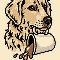 Coffee Gold Retriever (Light Coat) Giclée Print