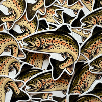 Rare Heart Trout Glossy Sticker