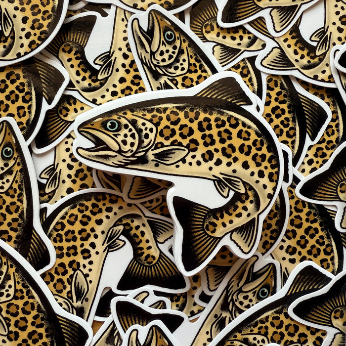 Rare Leopard Trout Glossy Sticker