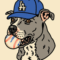 Playoff Pup LA Pit Bull Giclée Print