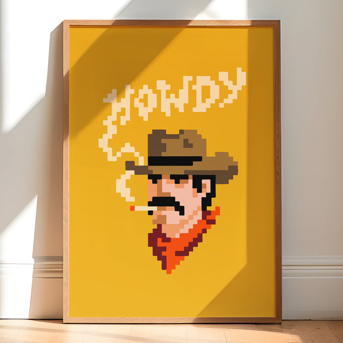 Pixel Cowboy Giclée Print