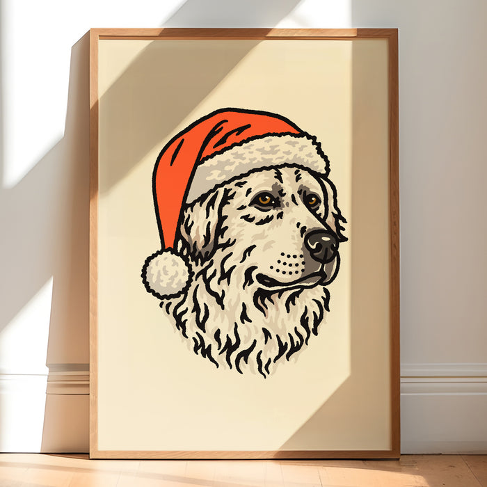 Great Pyrenees Christmas Giclée Print