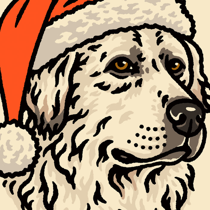 Great Pyrenees Christmas Giclée Print