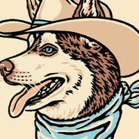 Red Husky Cowdog Giclée Print