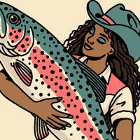 Rainbow Trout Cowgirl 3 Giclée Print