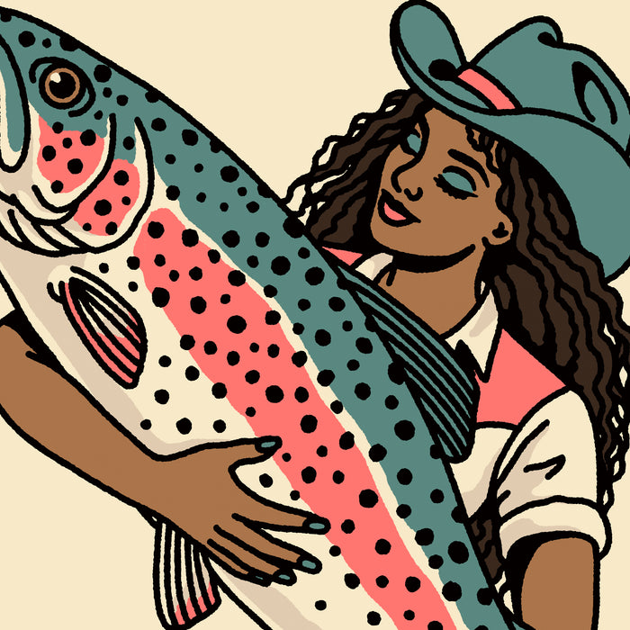 Rainbow Trout Cowgirl 3 Giclée Print