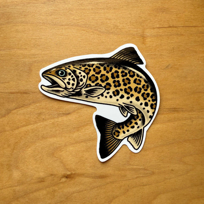 Rare Leopard Trout Glossy Sticker