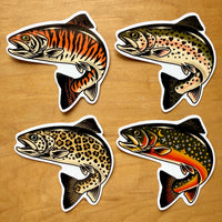 Rare Trout Stickers (4 Pack)