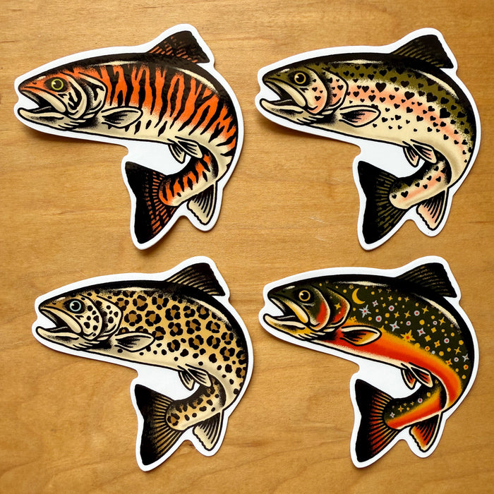 Rare Trout Stickers (4 Pack)