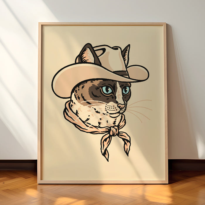 Snowshoe Cat Giclée Print