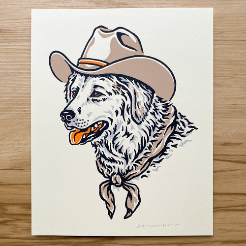 Great Pyrenees Cowdog - Signed 8x10in Print #421