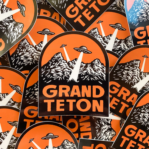 Grand Teton UFO Sticker