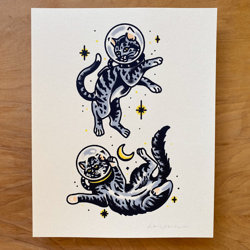 Astrocats - Signed 8x10in Silkscreen Print