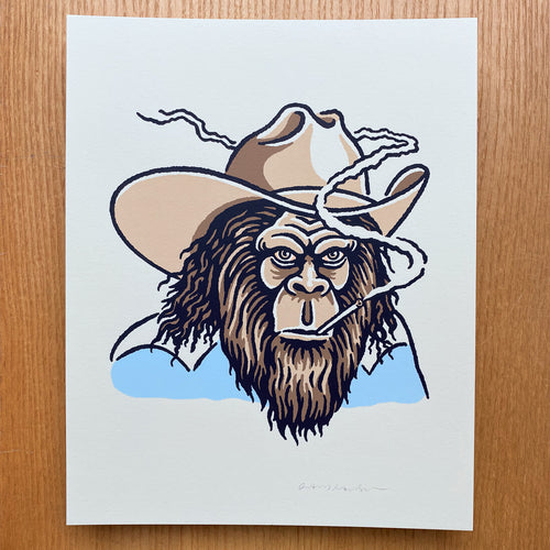 Bigfoot Cowpoke - Signed 8x10in Print #461