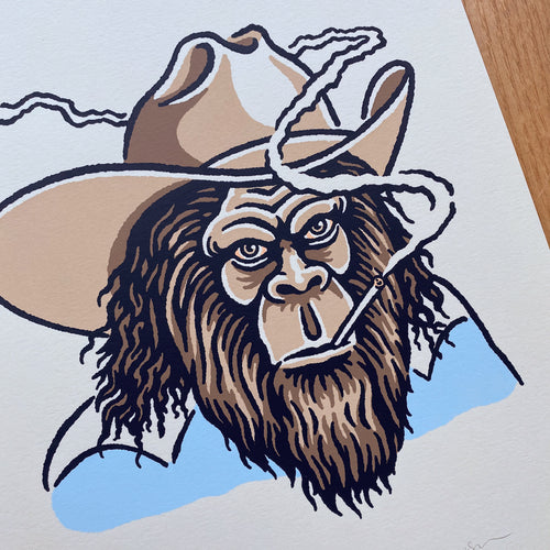 Bigfoot Cowpoke - Signed 8x10in Print #461