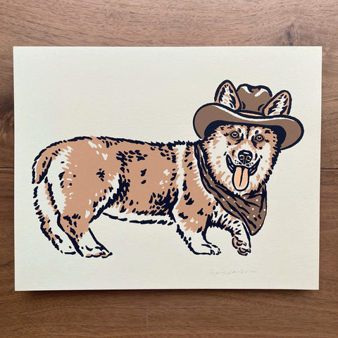 Tan Pit Bull Cowdog Print (Made to Order)