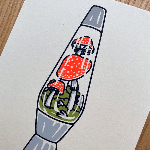 Mushroom Lava Lamp - 5x7in Print #452