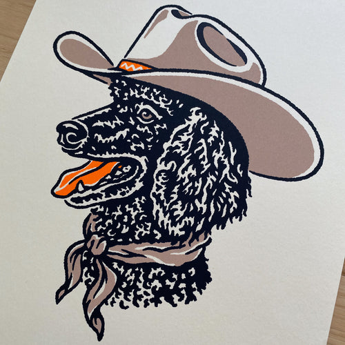 Poodle Cowdog - Signed 8x10in Print #413