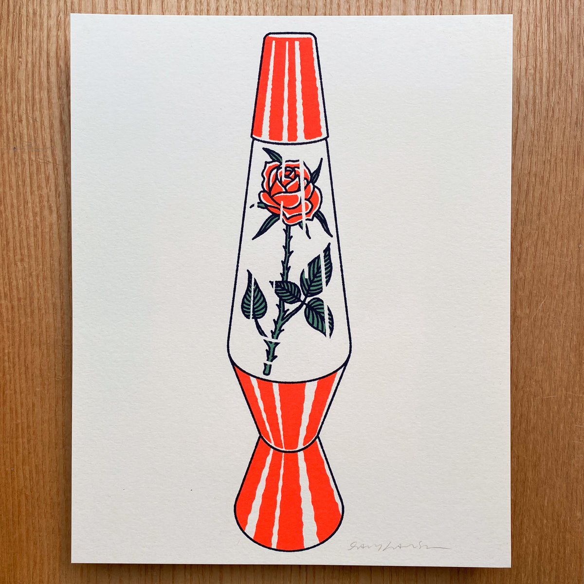 Rose Lava Lamp - Signed 8x10in Print #453