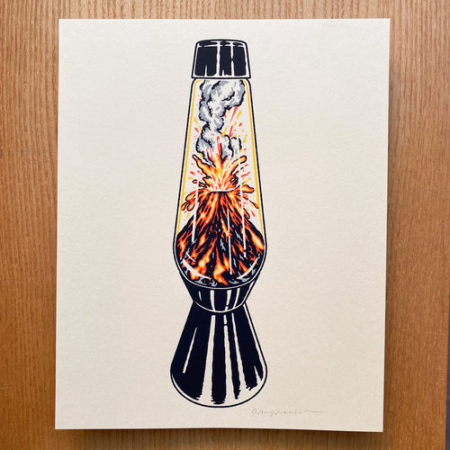 Volcano Lava Lamp - Signed 8x10in Print #456