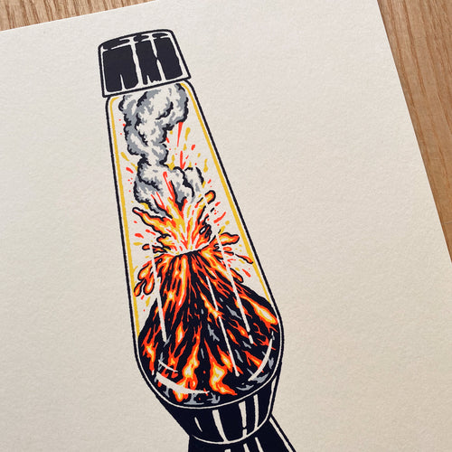 Volcano Lava Lamp - Signed 8x10in Print #456