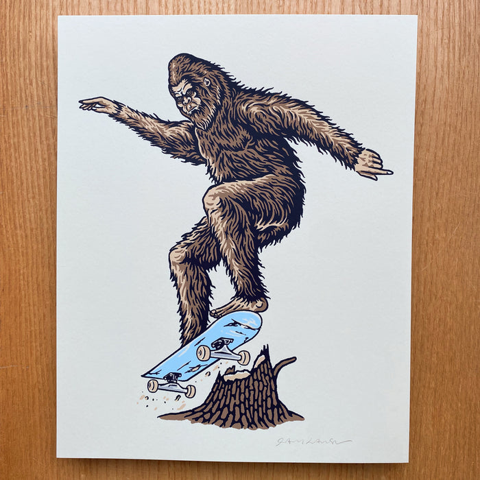 SOLD OUT - Skatesquatch - Signed 8x10in Silkscreen Print