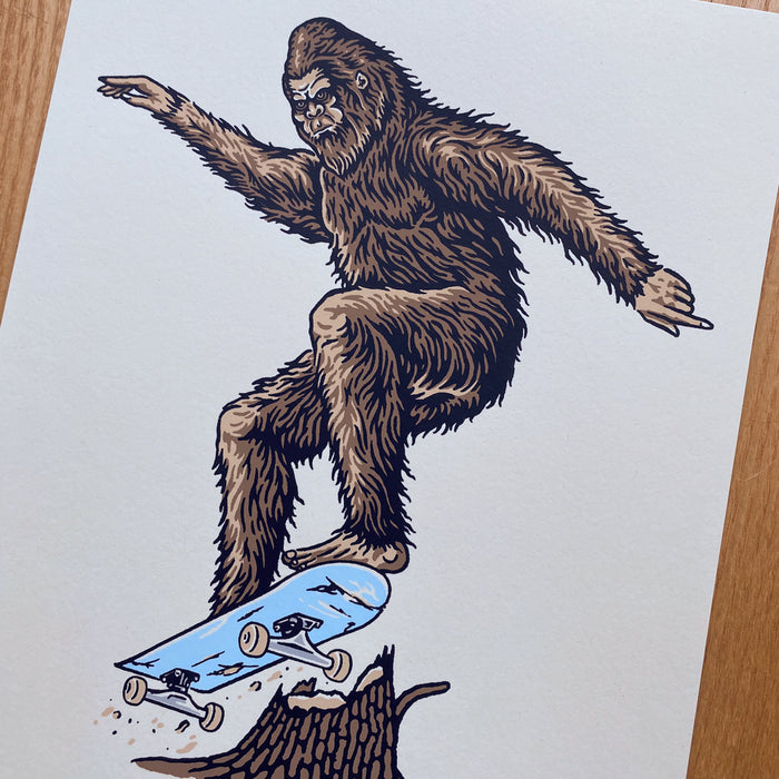 SOLD OUT - Skatesquatch - Signed 8x10in Silkscreen Print