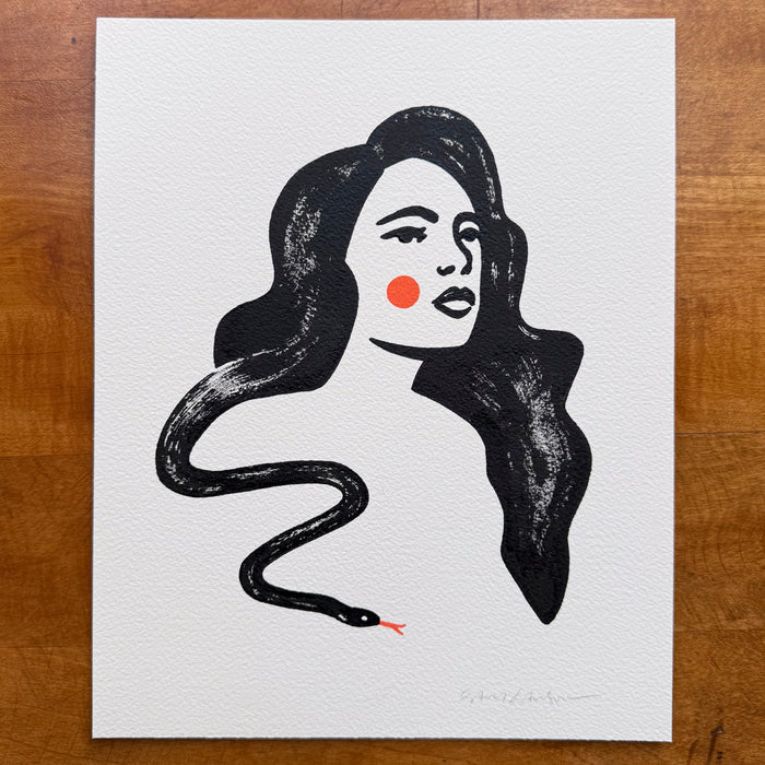 Snake Lady 8x10in Original Painting