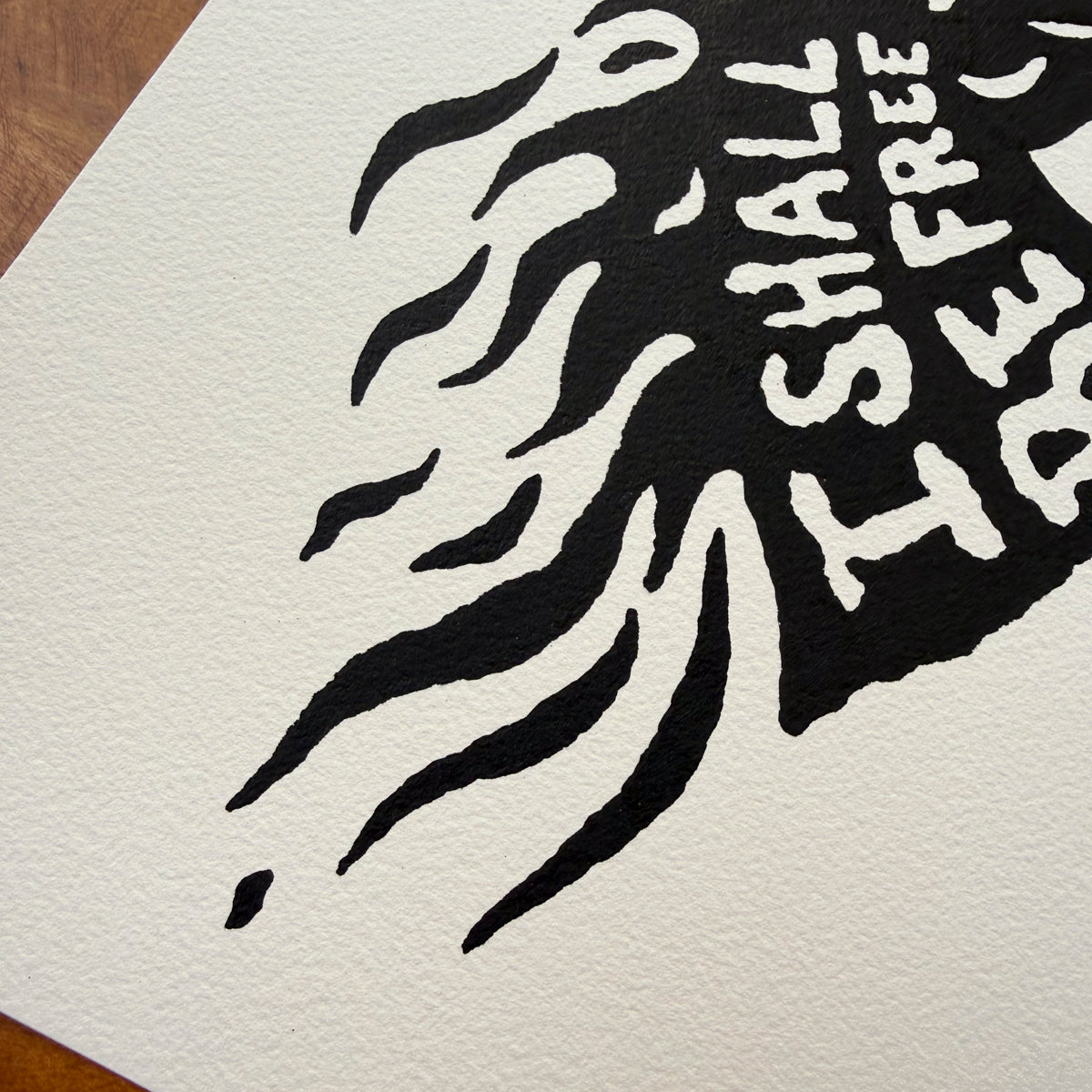 I Shall Be Free 10x8in Original Paint Pen Drawing (Black)