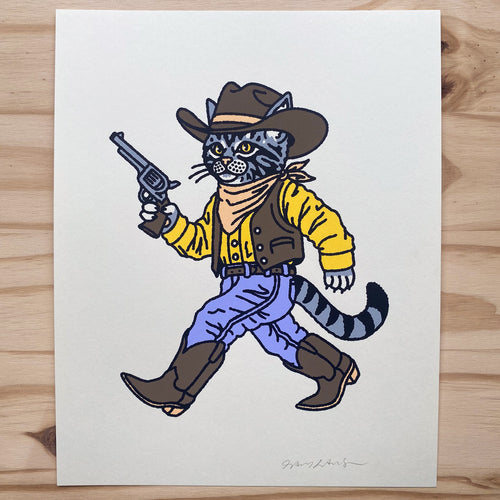 Gunslinger Cat - Signed 8x10in Print #473