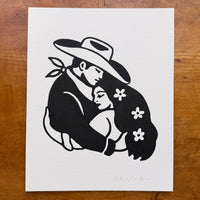 Everlasting Arms 8x10in Original Paint Pen Drawing (Black)