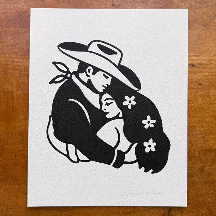 Everlasting Arms 8x10in Original Paint Pen Drawing (Black)