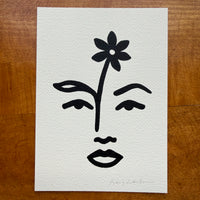 Bloom 5x7in Original Paint Pen Drawing (Black)