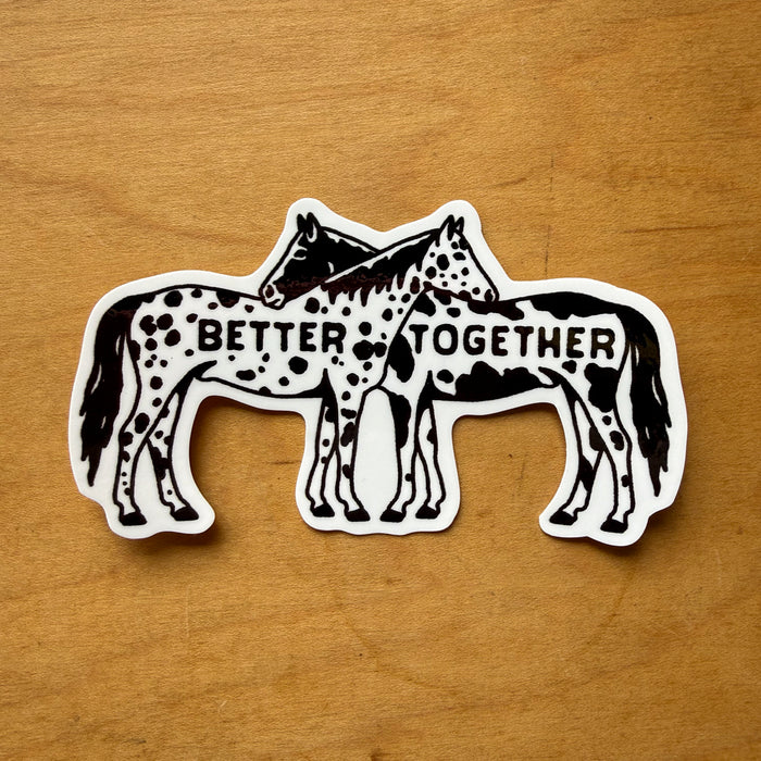 Better Together Horses Glossy Sticker