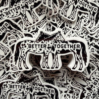 Better Together Horses Glossy Sticker