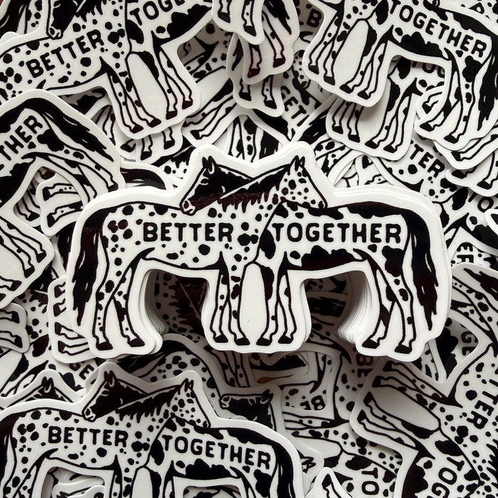 Better Together Horses Glossy Sticker