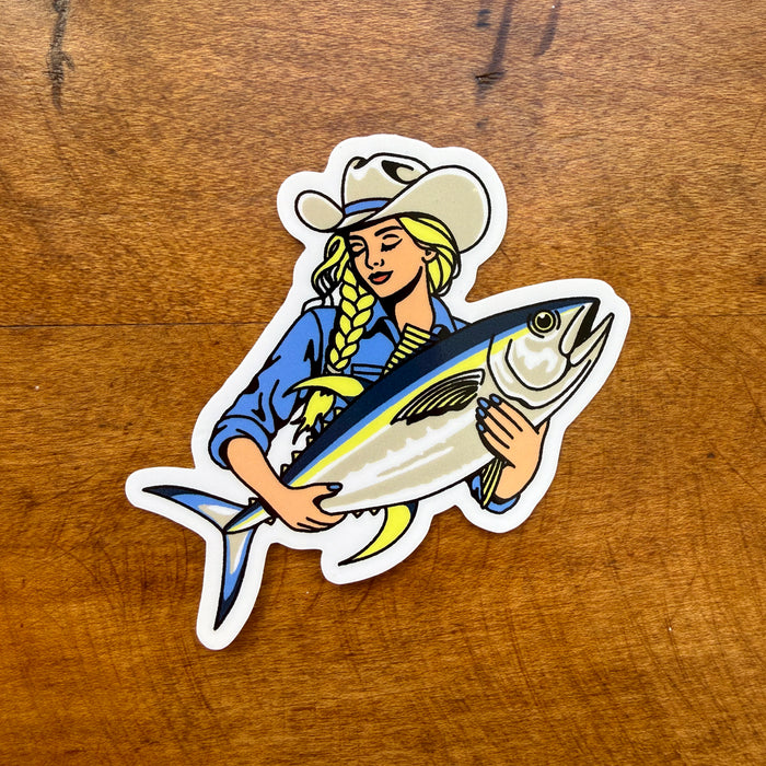 Tuna Cowgirl #1 Glossy Sticker