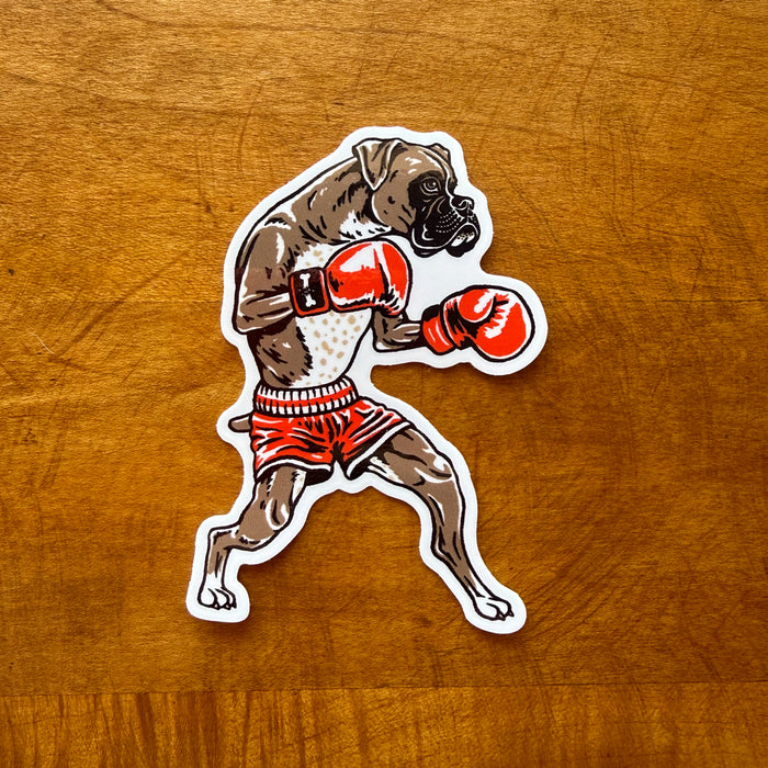 Boxer Boxing Glossy Sticker