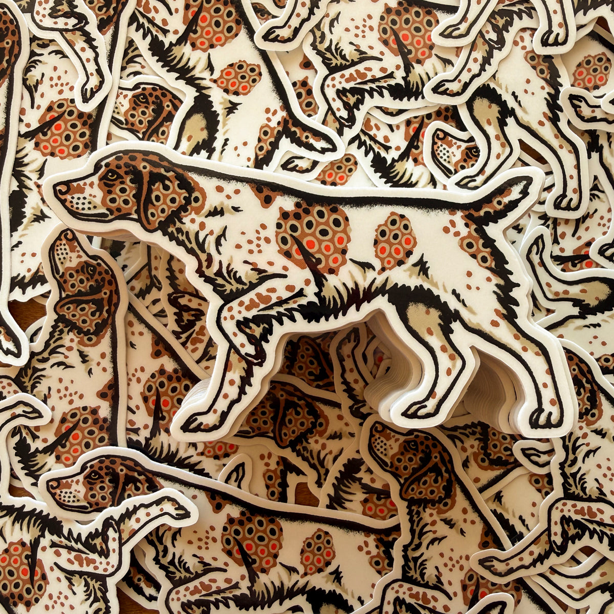Brittany Brown Trout Glossy Sticker