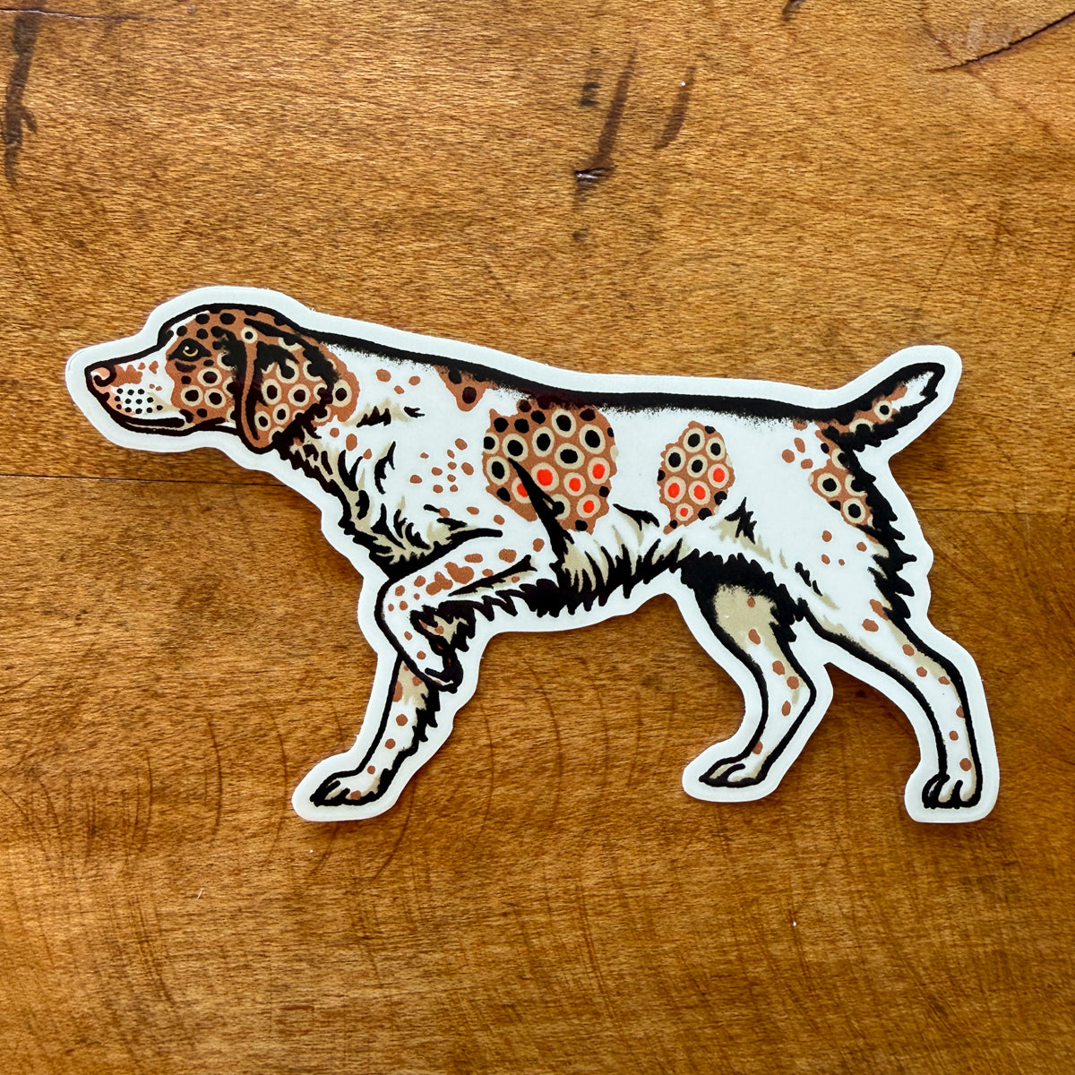 Brittany Brown Trout Glossy Sticker