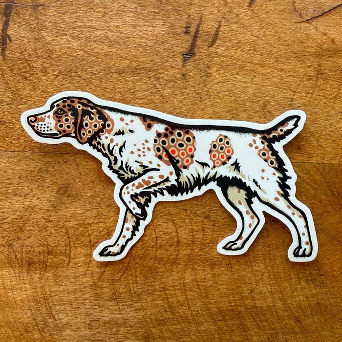 Brittany Brown Trout 4 Inch Glossy Vinyl Sticker