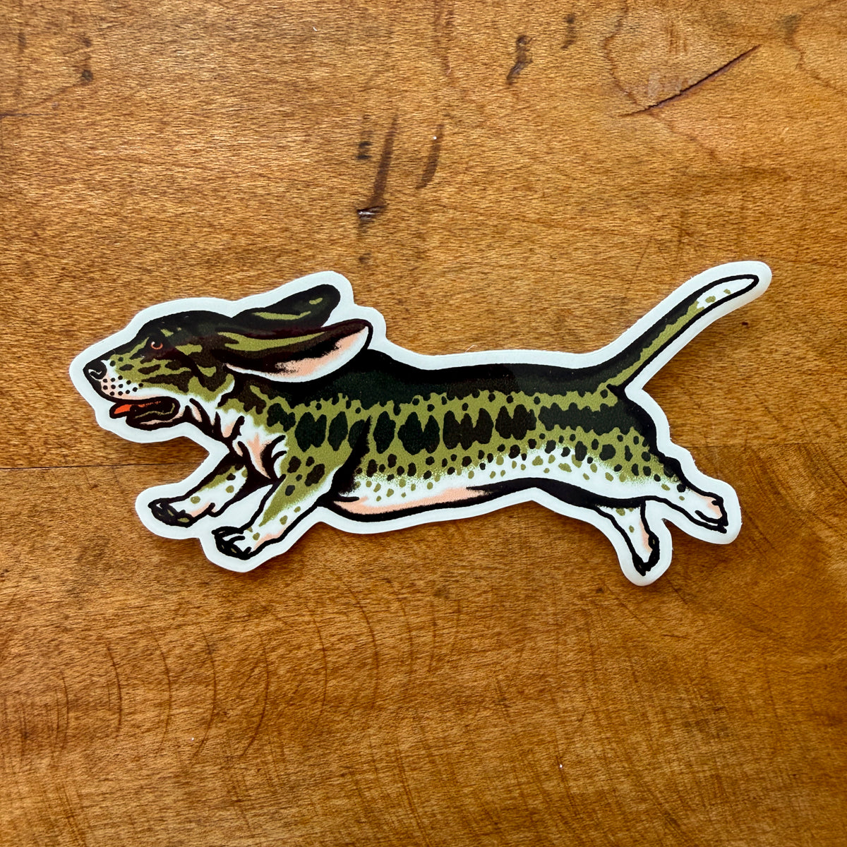 Basset Hound Bass Glossy Sticker
