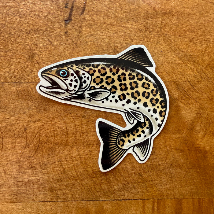 Rare Leopard Trout 3 Inch Glossy Vinyl Sticker