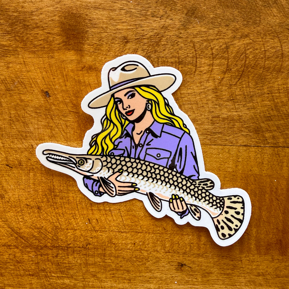 Gar Cowgirl Glossy Sticker