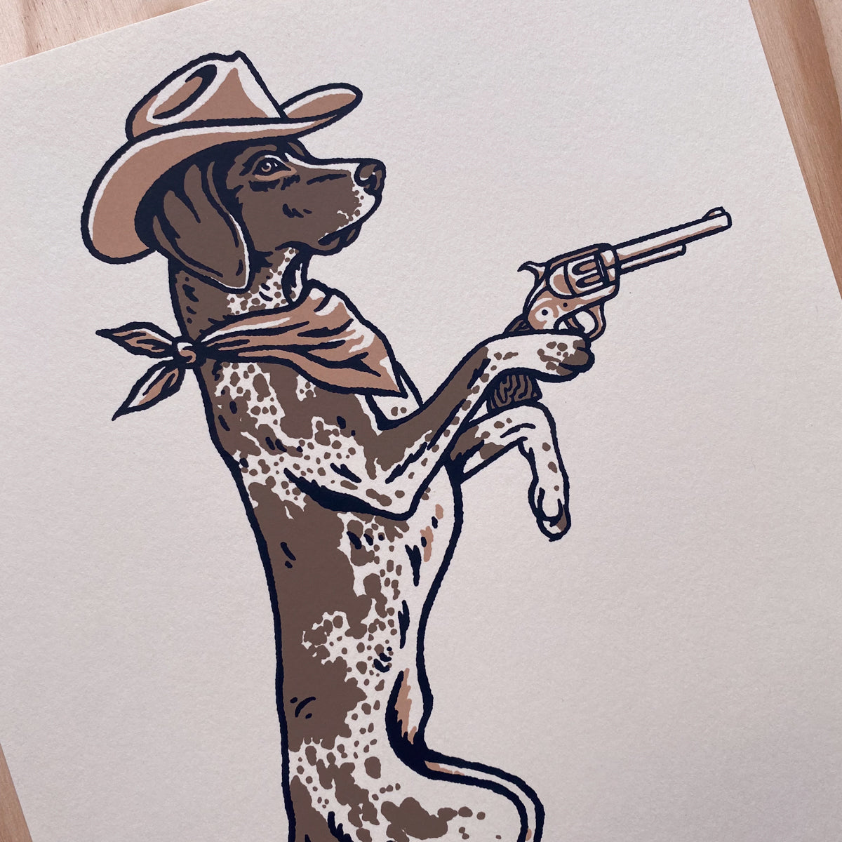 German Shorthaired Pointer Outlaw - Signed 8x10in Print #465