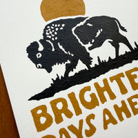 Brighter Days Bison 8x10in Original Painting