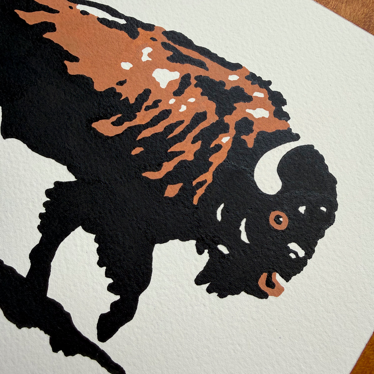 Plains King 10x8in Original Paint Pen Drawing